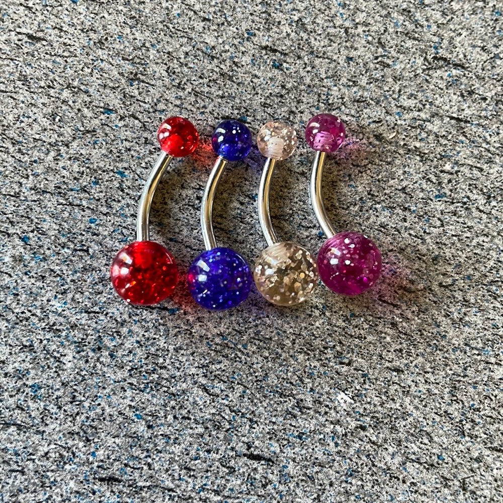 Pack of 4 Body Candy Belly Button Rings